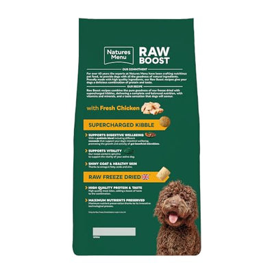 Natures Menu Raw boost Dry Food for Dogs with Fresh Chicken - 3kg 
