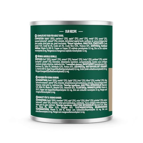 Natures Menu Country Hunter Dog Food Can Full Flavoured Rabbit Can (6 x 600g) 