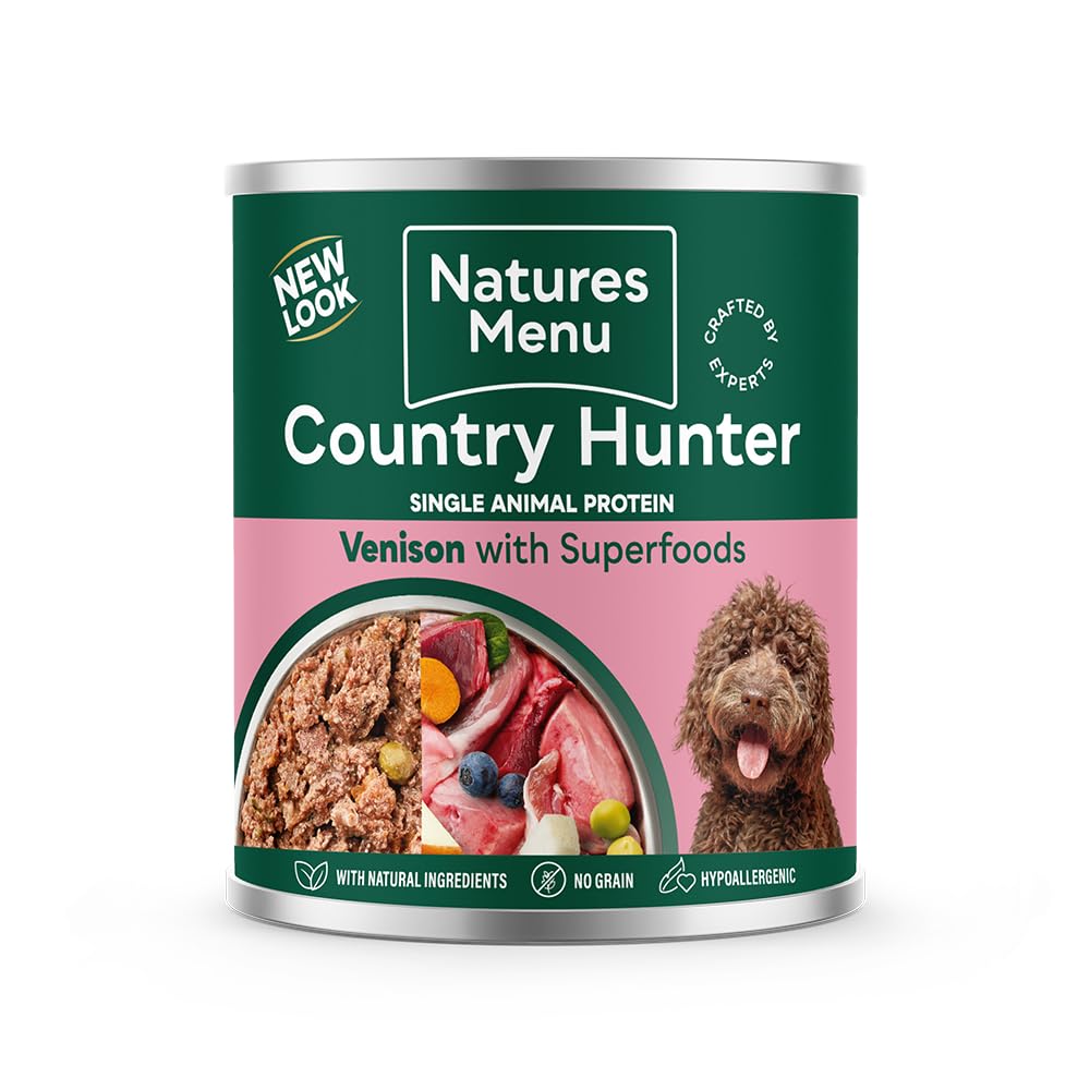 Natures Menu Country Hunter Dog Food Can Wild Venison Can (6 x 600g) 