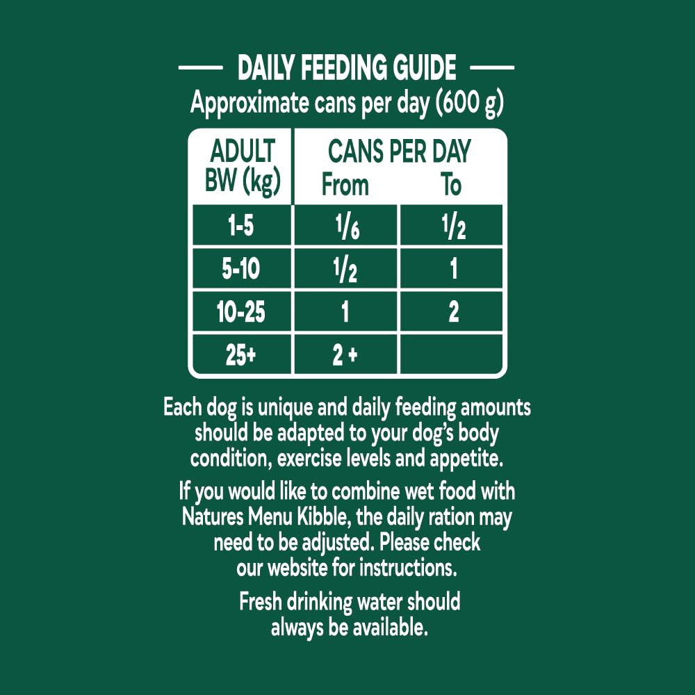 Natures Menu Country Hunter Dog Food Can Wild Venison Can (6 x 600g) 