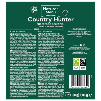 Country Hunter Natures Menu Natures Menu Superfood Selection Pouches for Dogs (12x 150 g) 
