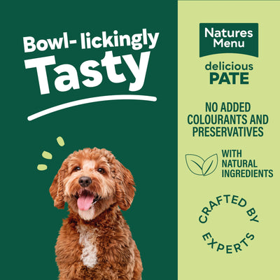 Natures Menu - Wet Dog Food - Pouches for Adult Dogs with Beef and Tripe - 8 x 300g 