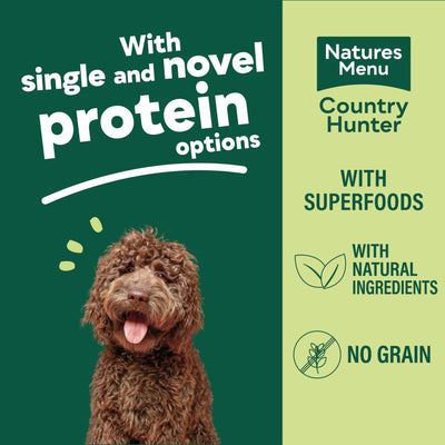 Natures Menu Country Hunter Dog Food Can Full Flavoured Rabbit Can (6 x 600g) 