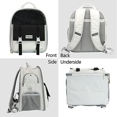 Dagood Cat Backpack, Black Portable Breathable Cat Carrier Backpack for Puppy Cat Durable Oxford Pet Backpack Carrier for Travelling Hiking Shopping Outdoor - Petzenya