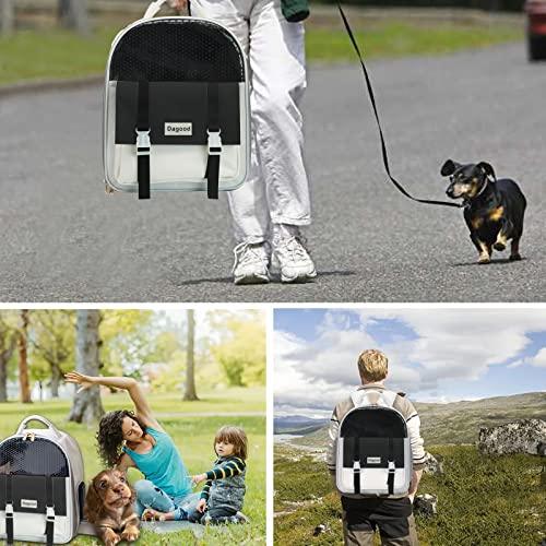 Dagood Cat Backpack, Black Portable Breathable Cat Carrier Backpack for Puppy Cat Durable Oxford Pet Backpack Carrier for Travelling Hiking Shopping Outdoor - Petzenya