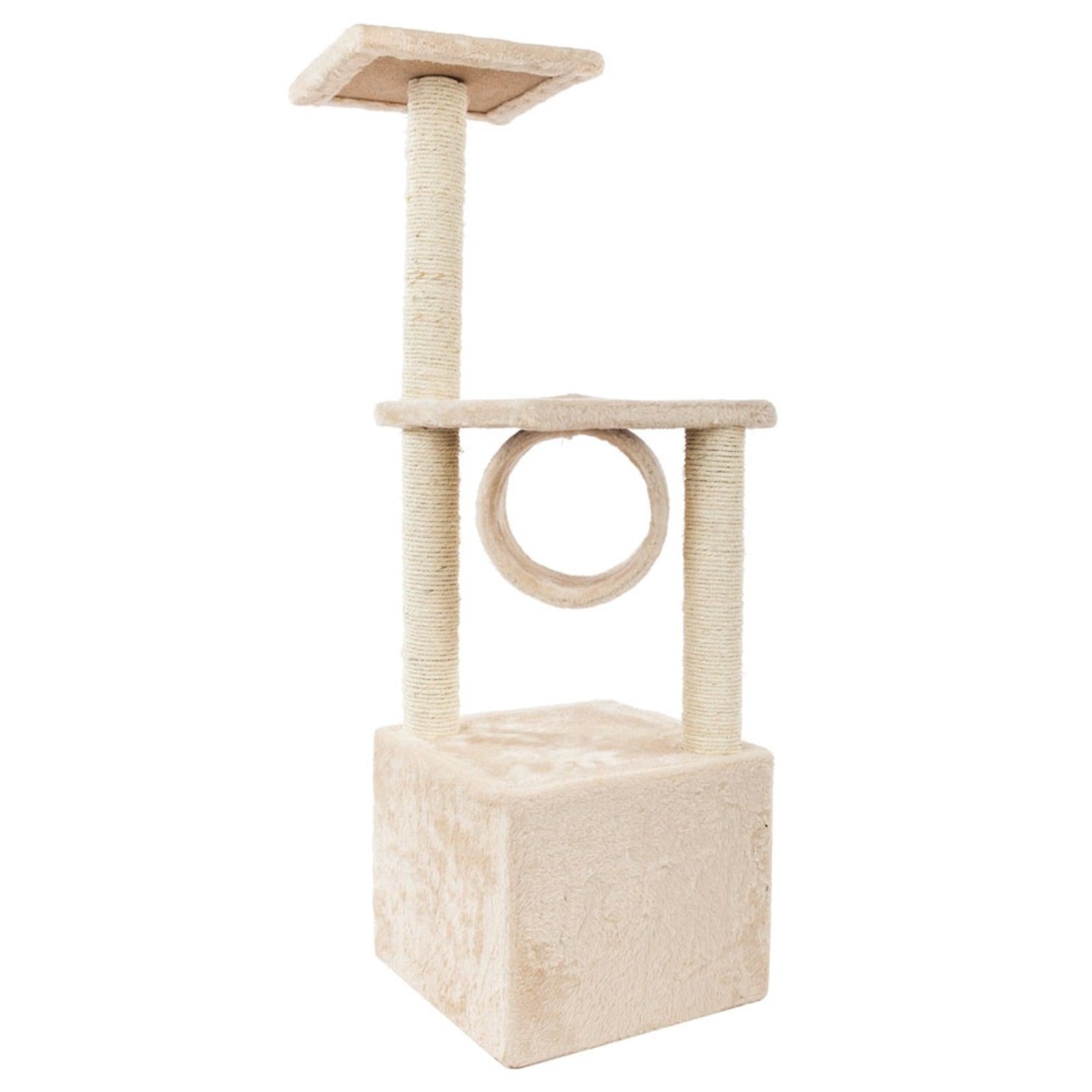 91cm Climbing Tree | Solid Cute Sisal Rope | 36" Plush Cat Tower Tree Beige - Petzenya